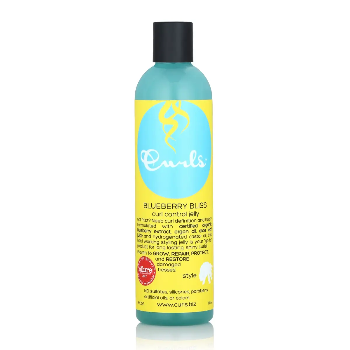 Curls Blueberry Bliss Control Jelly 236ml (8 oz) | Define & Defrizz Curly Hair Styler - main product image