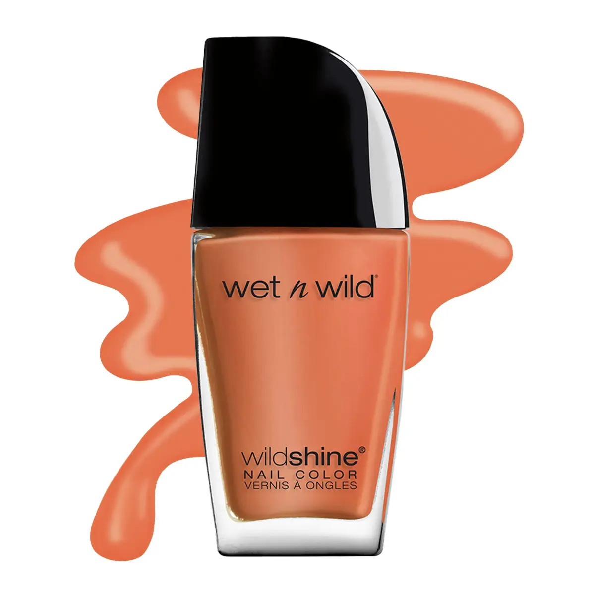 wet n wild Wild Shine Nail Polish, Orange Blazed, 12ml (0.41 Fl Oz) | High-Shine Glossy Finish - main product image
