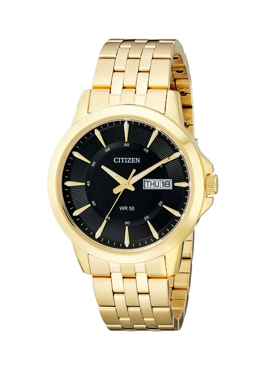 Citizen Quartz Men's Watch 41mm Gold-Tone Stainless Steel Analog Display | Classic Dress Watch with Day-Date - main product image
