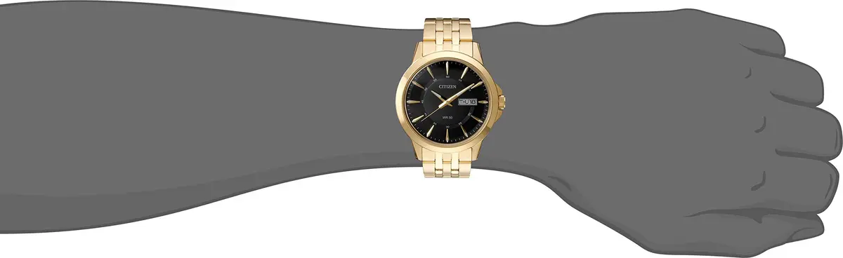 Citizen Quartz Men's Watch 41mm Gold-Tone Stainless Steel Analog Display | Classic Dress Watch with Day-Date - view 2