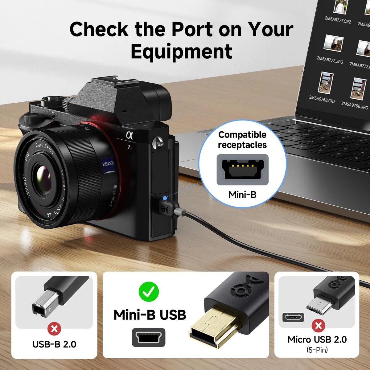 Cable Matters USB Type-C to Mini USB Cable, 3.3ft, Black | Data & Charging for Legacy Devices - view 2