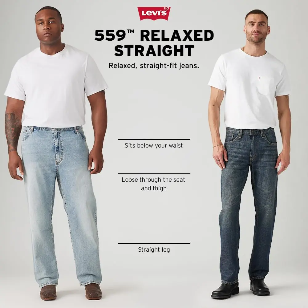 Levi's Men's 559 Relaxed Straight Jeans | Comfortable Fit with Stretch (70-120 chars) - view 5
