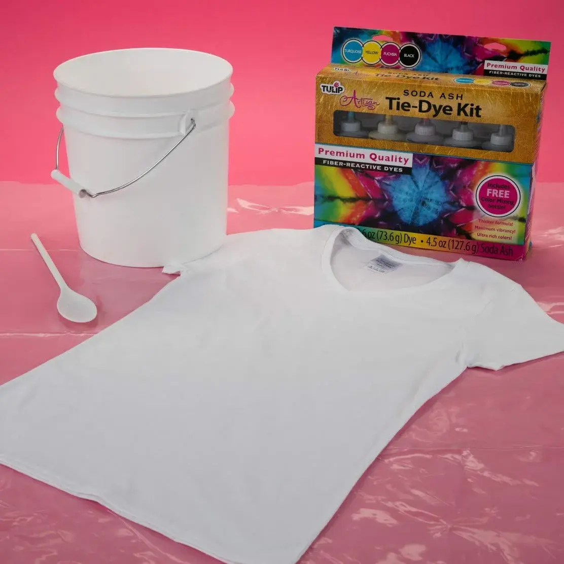 Tulip Artisan Soda Ash Tie-Dye Kit with Color Mixing Bottle, 4x8oz Bottles | Vibrant Fiber Reactive Dyes for Cotton, Rayon, Wool, Linen - view 3