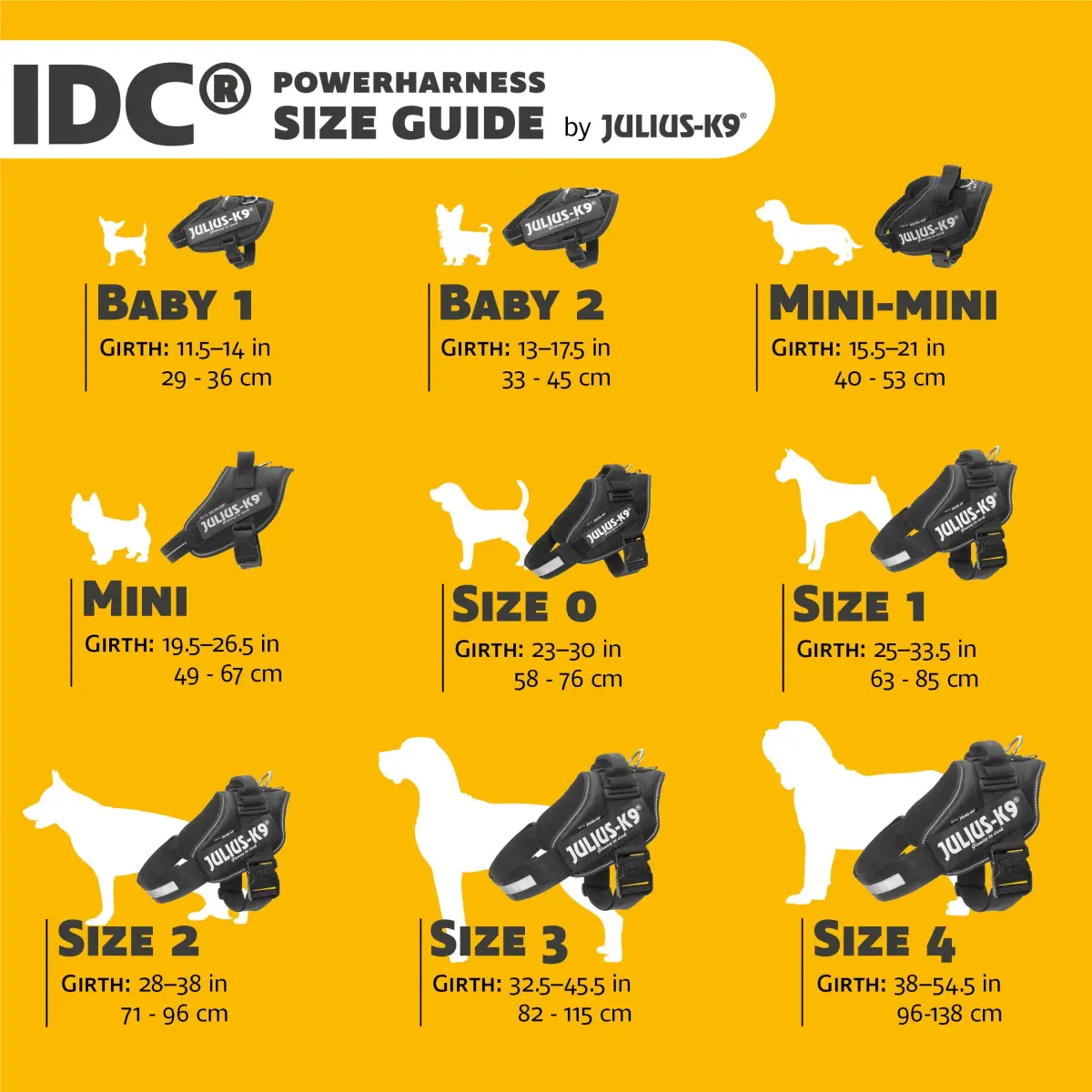 Julius-K9 IDC Powerharness Baby 1 (2-6.5 lbs / 0.8-3 kg) | European-Made Dog Harness with Reflective Safety - view 3