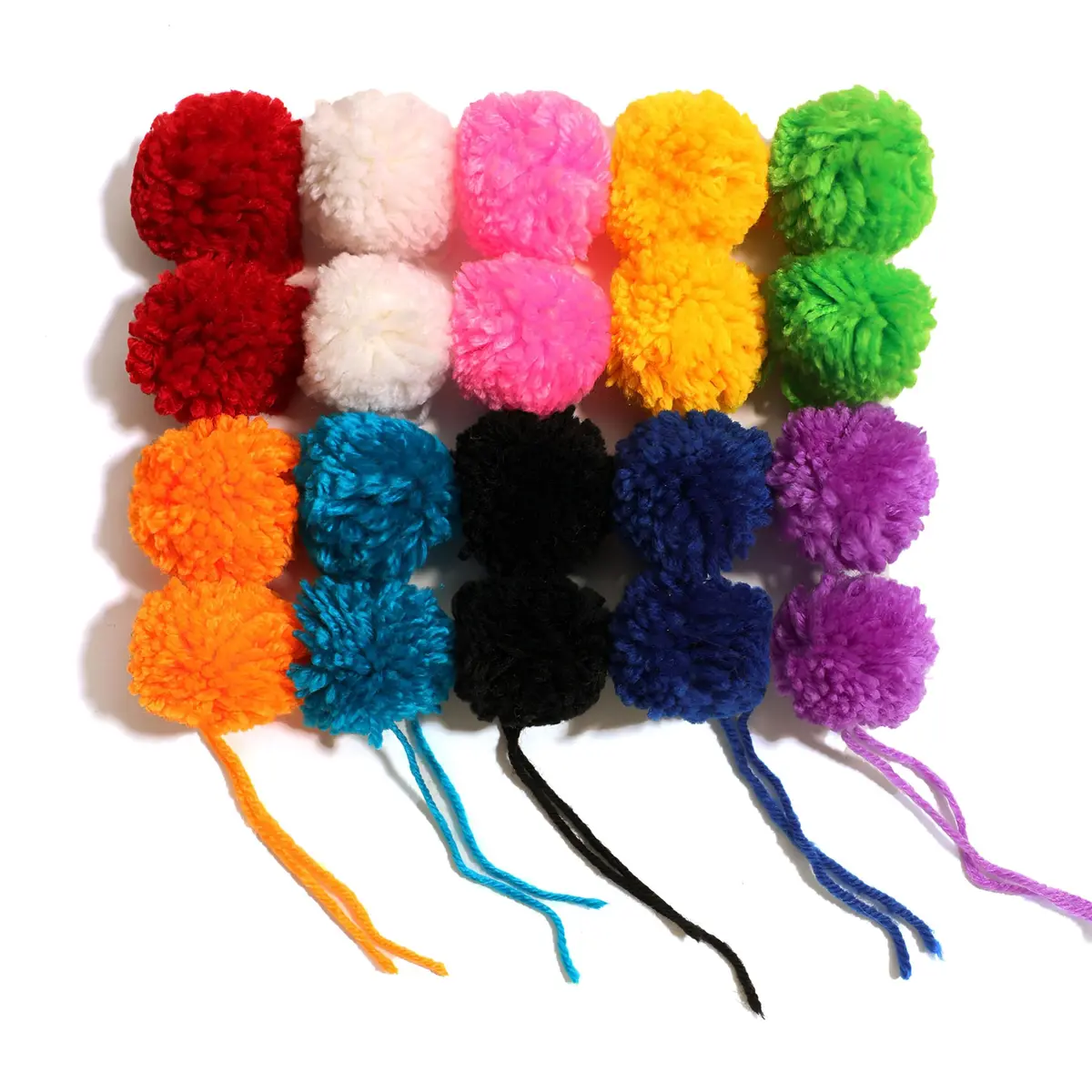XFYUZR Large Yarn Pom Poms 2 Inch | Handmade Fluffy Craft Balls for DIY Decorations - main product image