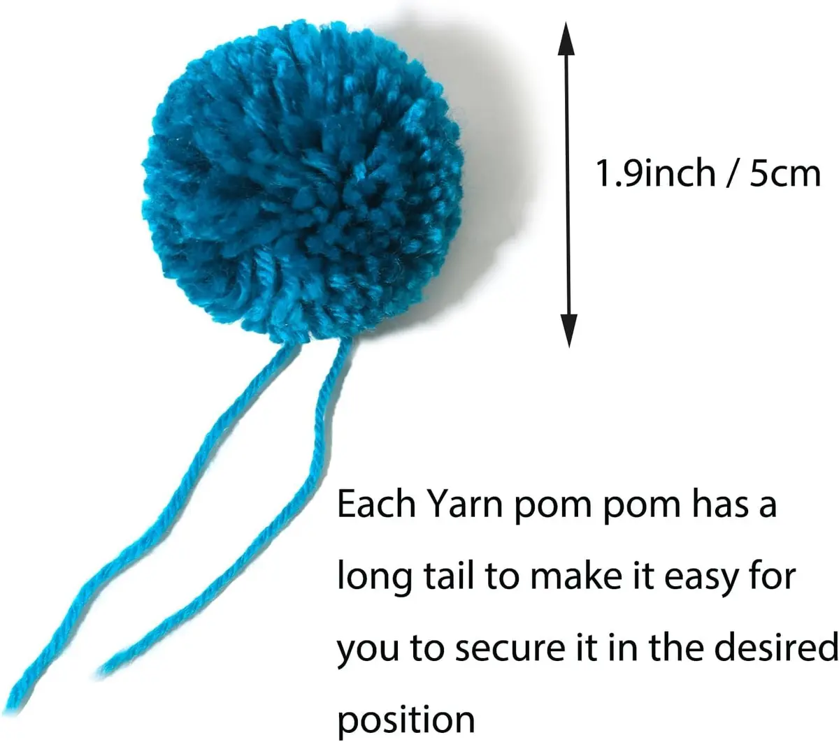 XFYUZR Large Yarn Pom Poms 2 Inch | Handmade Fluffy Craft Balls for DIY Decorations - view 7