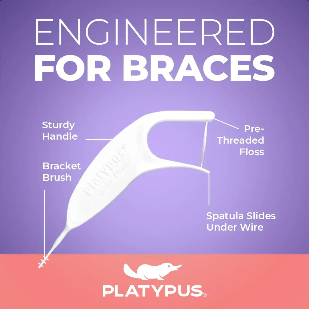 Platypus Orthodontic Flossers for Braces, 180 Count (Pack of 6) | Orthodontist Recommended for Braces - view 2
