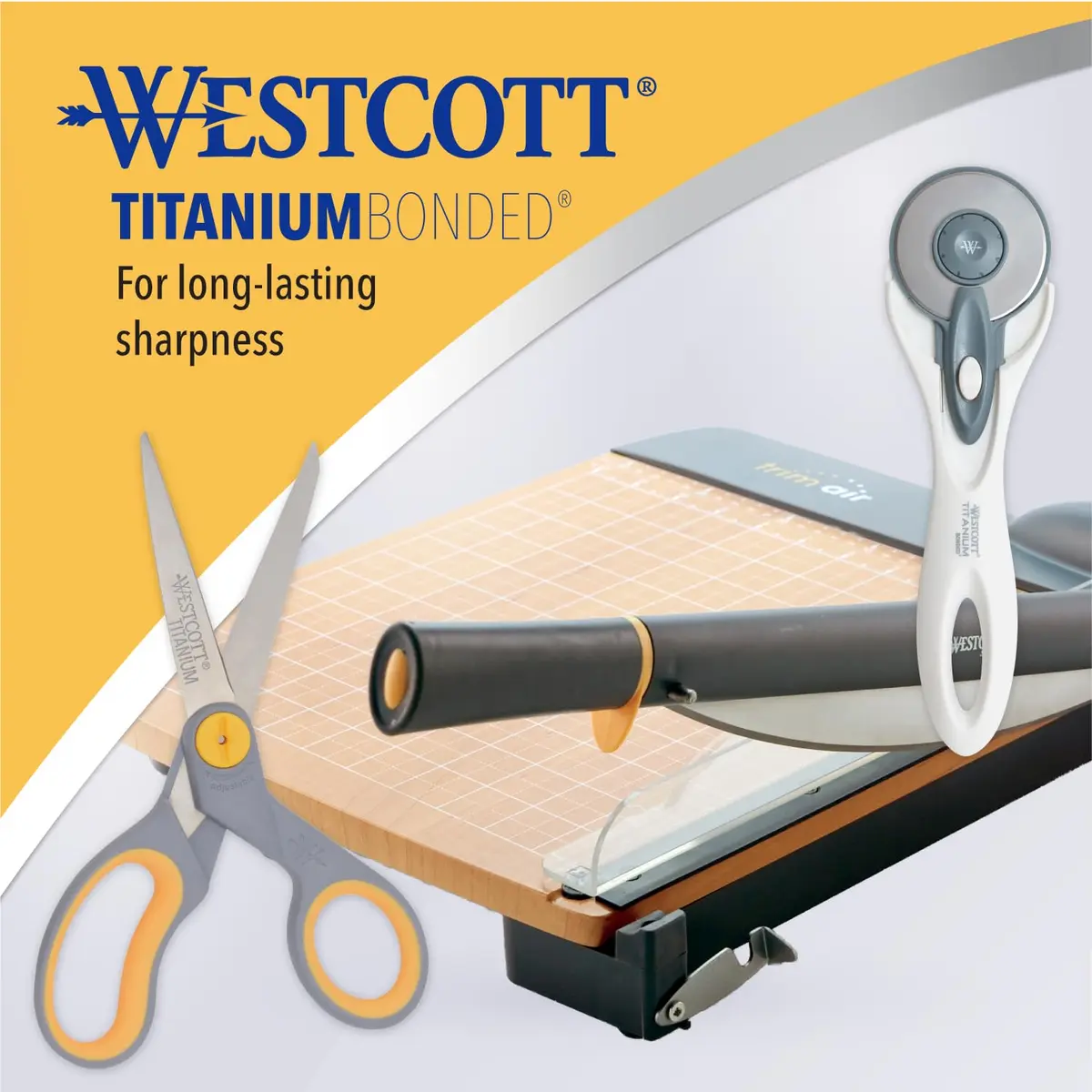 Westcott 5.5" Rag Snips, Crafting, Quilting & Sewing Scissors for Fabric Cutting with Titanium-Bonded Blades | Serrated Edge, Ambidextrous Handle - view 5