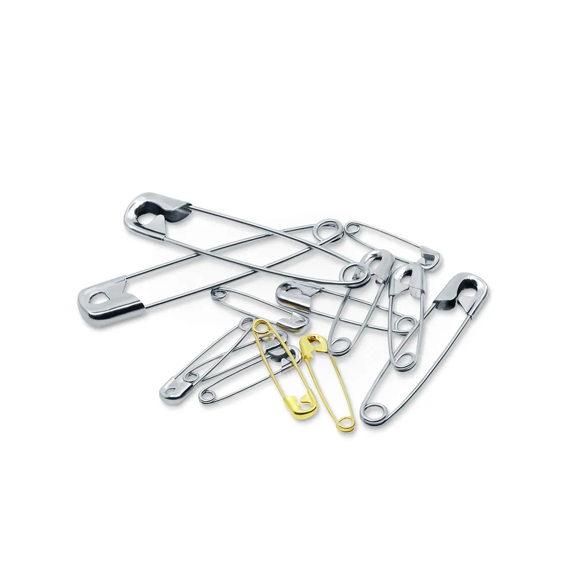 Dritz Assorted Safety Pins with Storage Box, Nickel-Plated Steel & Brass, 100 Count | Value Pack Sharp_pin - view 5