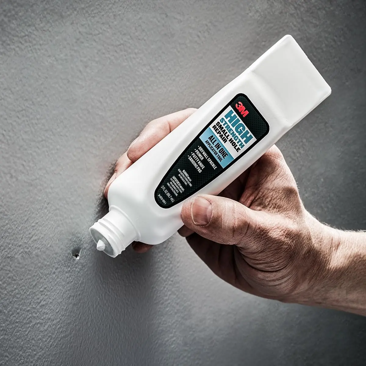 3M High Strength Small Hole Repair, All-in-One Applicator Tool | Fast Wall Fixes with Primer-Enhanced Spackle (3 Fl Oz) - view 5