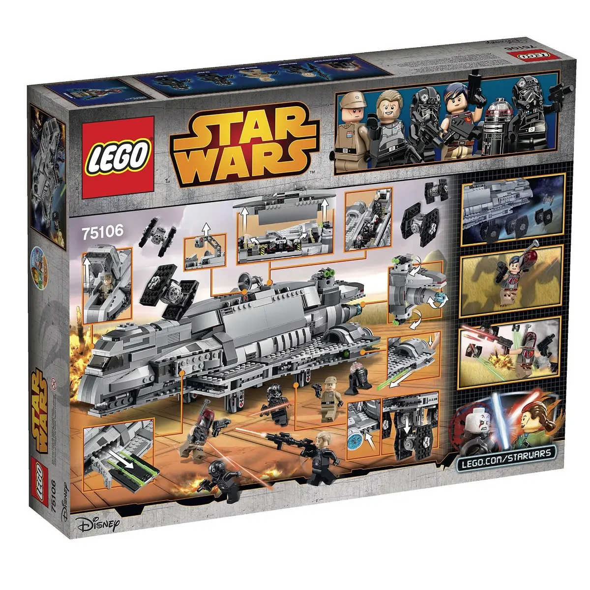 LEGO Star Wars Imperial Assault Carrier 75106 Building Kit | Battle-Ready Star Wars Set for Kids - view 2
