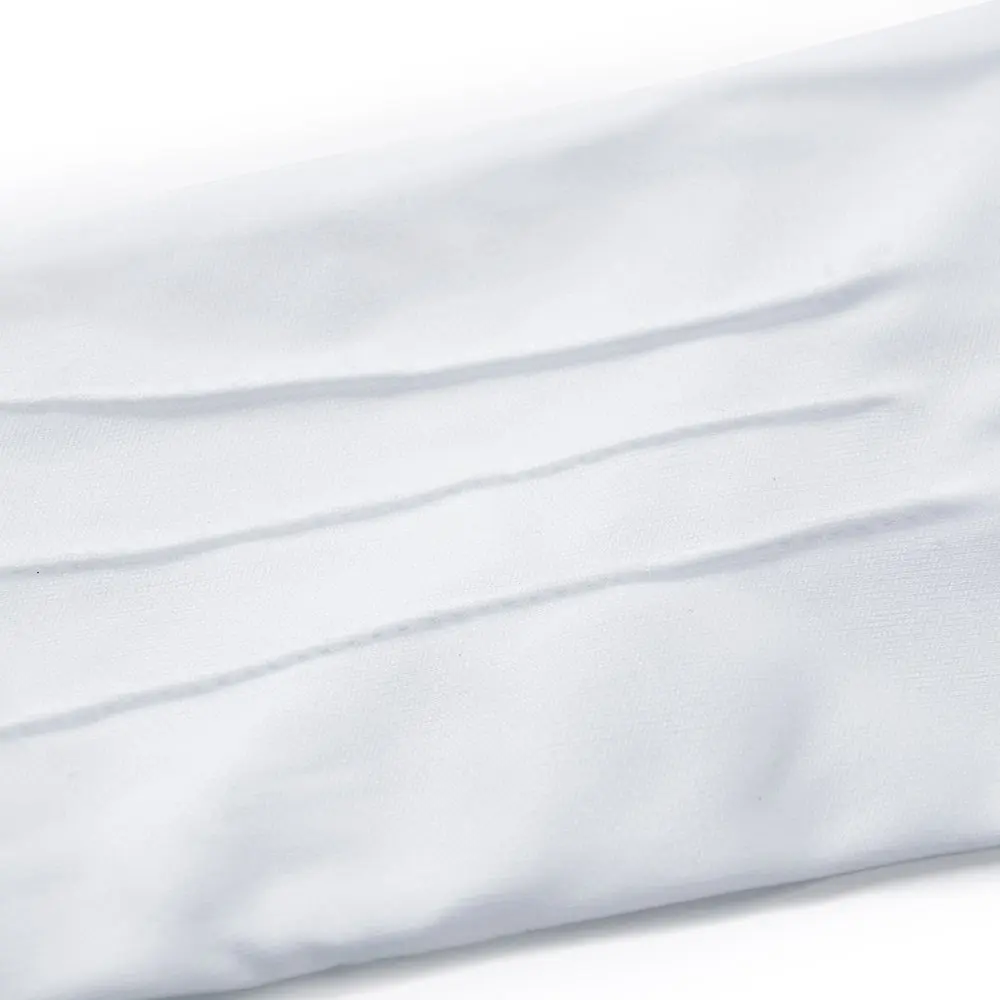 JISEN Men Police Tuxedo Honor Guard Parade with Snap White Nylon Cotton Gloves 26cm | Breathable, Durable & Perfect for Festive Occasions - view 4