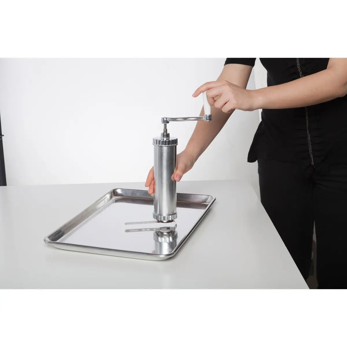 Fante's Cookie Press Silver | Easy Cookie Shapes for Italian Cookies & More - view 7