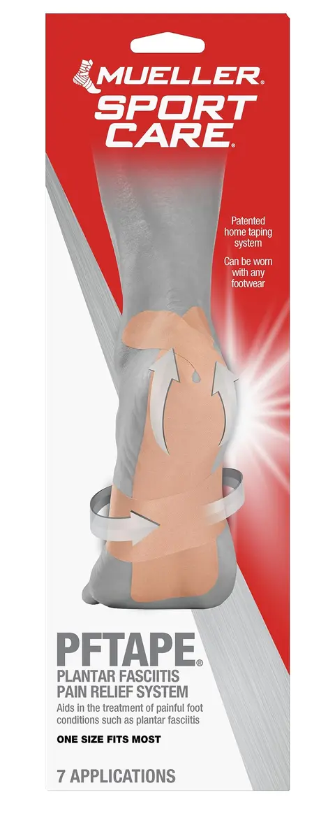 MUELLER PFTape Plantar Fasciitis Pain Relief Therapeutic Tape | Water-Resistant, Disposable, Breathable Support (70-120 chars) - main product image