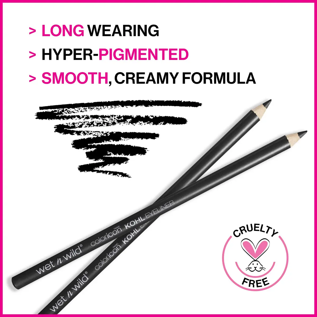 wet n wild Color Icon Kohl Eyeliner Pencil - Baby's Got Black | Cruelty-Free Matte Finish - view 2