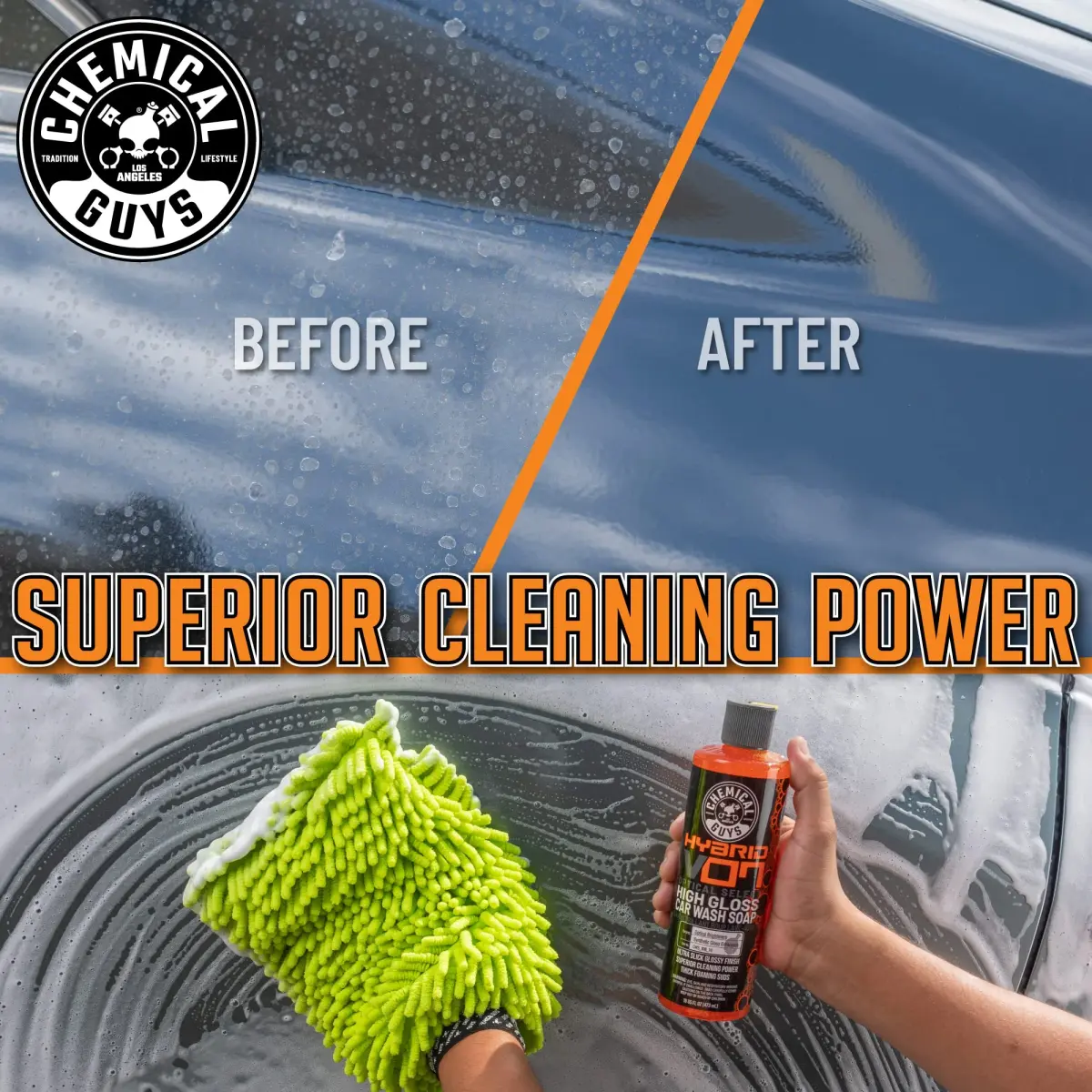 Chemical Guys Hybrid Foaming High Gloss Car Wash Soap 473ml (16 Fl Oz) | pH-Balanced for Wax & Sealant Coats - view 5