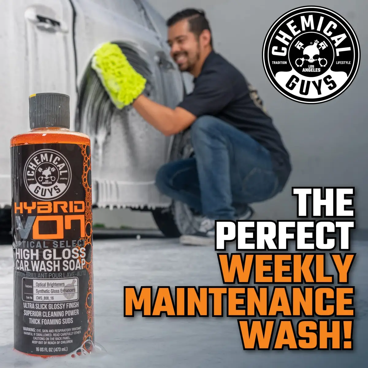 Chemical Guys Hybrid Foaming High Gloss Car Wash Soap 473ml (16 Fl Oz) | pH-Balanced for Wax & Sealant Coats - view 6