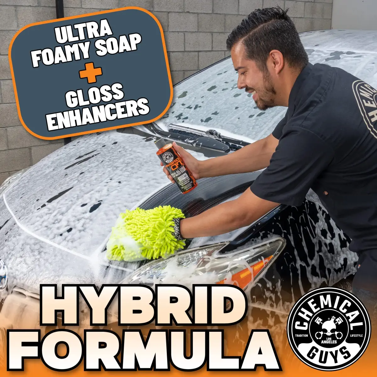 Chemical Guys Hybrid Foaming High Gloss Car Wash Soap 473ml (16 Fl Oz) | pH-Balanced for Wax & Sealant Coats - view 3