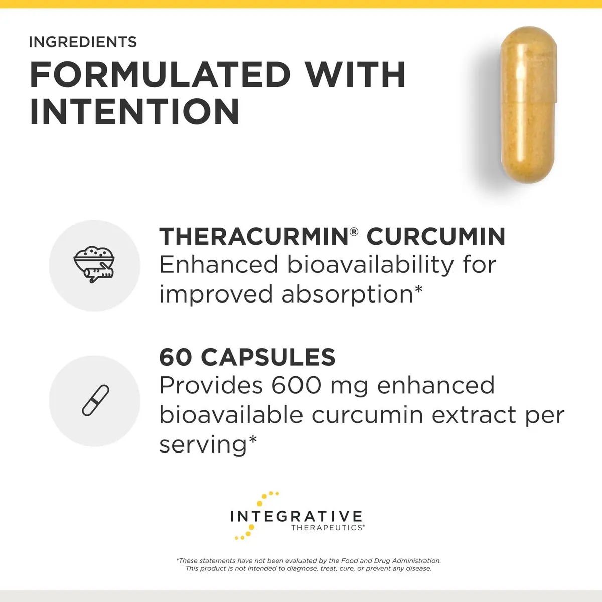 Integrative Therapeutics Theracurmin HP Turmeric Supplement, 60 Capsules | Advanced Bioavailability for Cellular Wellness - view 4