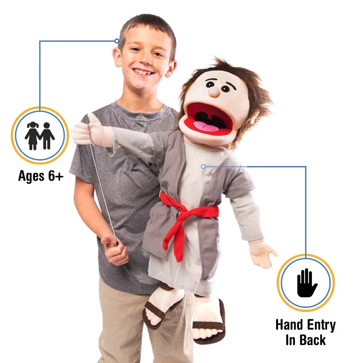 Silly Puppets 25" Shepherd Bible Character Puppet | Full Body Christian Ministry Toy (25 inches) - main product image
