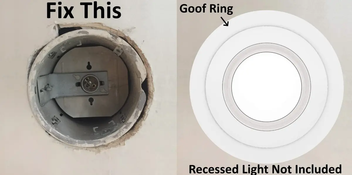 HARRRRD Gloss White 5 Pack Goof Trim Ring for 6" Inch Recessed Can Lighting | Outer Diameter 8 Inches - view 5