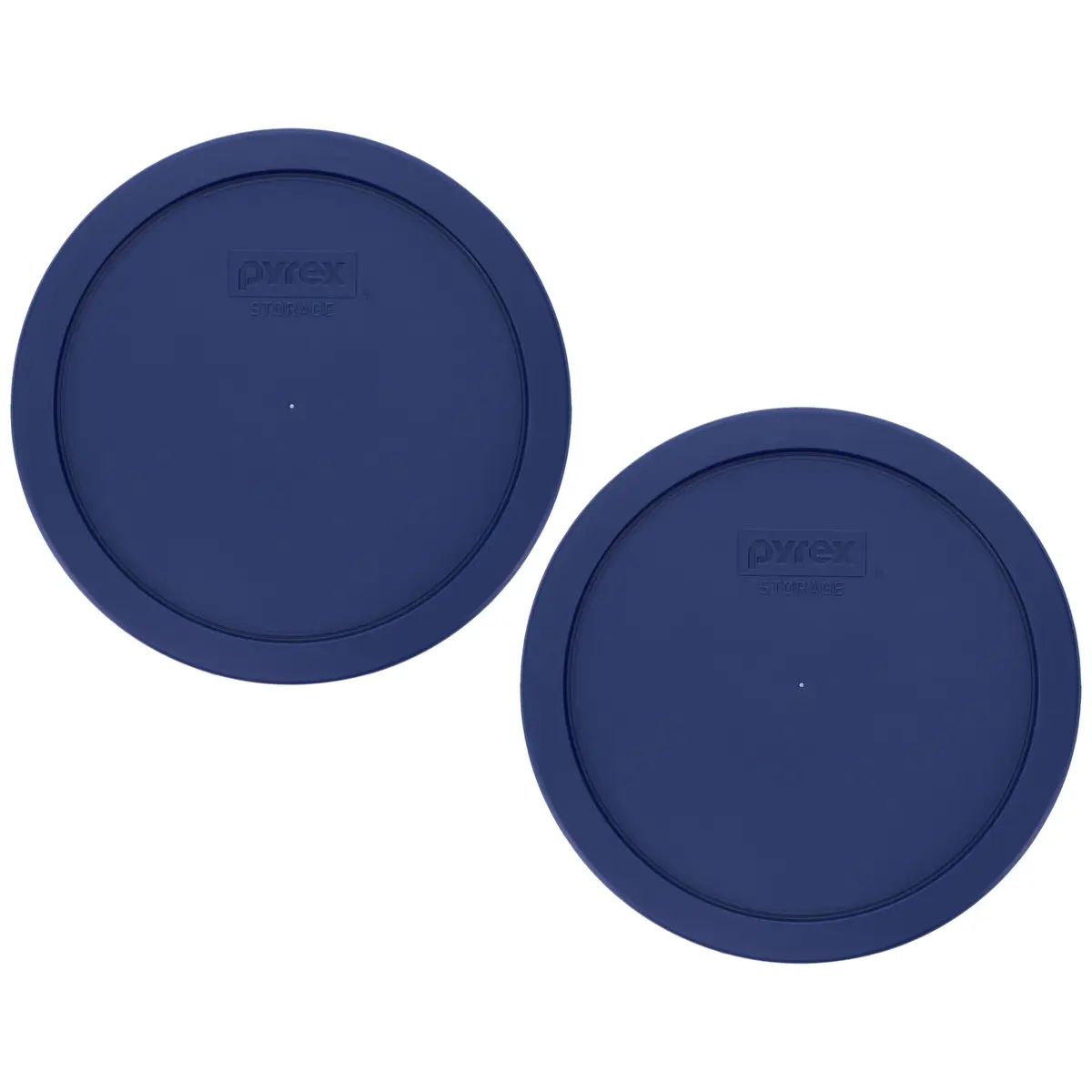 Pyrex 7402-PC Blue Food Storage Lid 2-Pack | Fits 6/7-Cup Bowls, BPA-Free Plastic - main product image