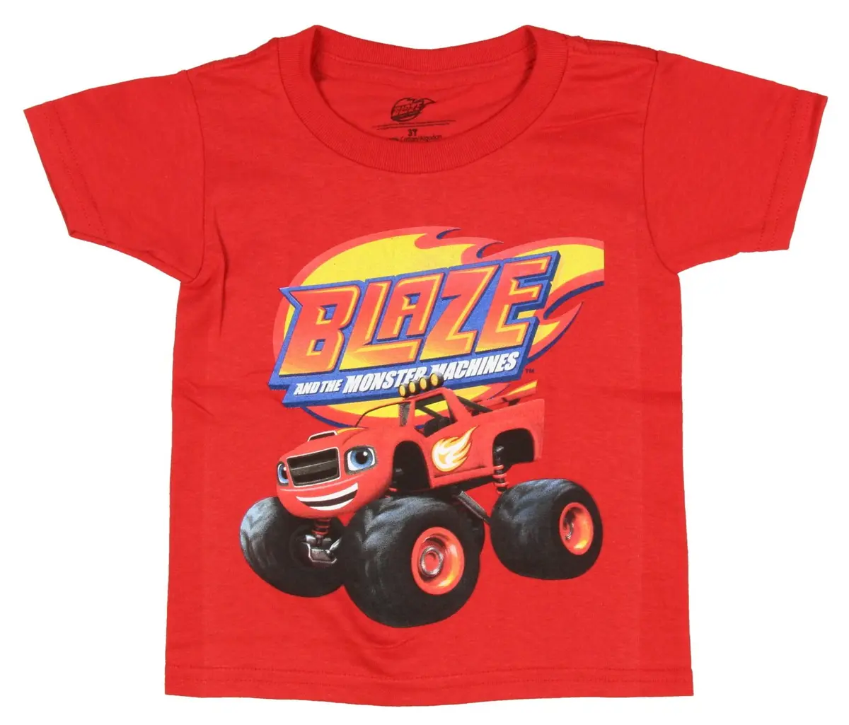 Nick Boys Blaze and the Monster Machines Short Sleeve Tee, Red, 3T US | Officially Licensed, Super Soft Cotton - view 3