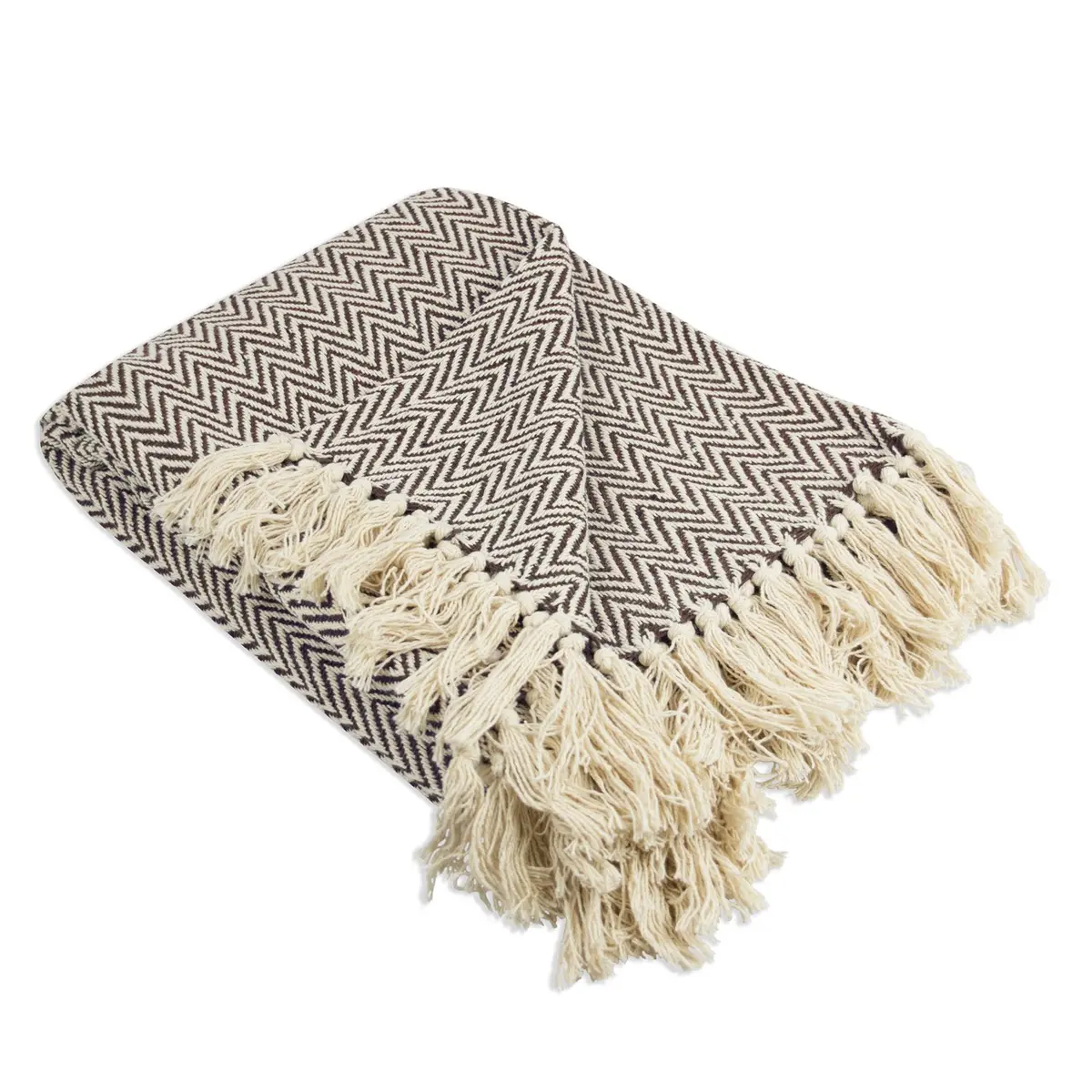 DII Chevron Throw Collection Handloomed Cotton 127x152 cm (50x60 in) | Cozy Accent for Indian Homes - main product image