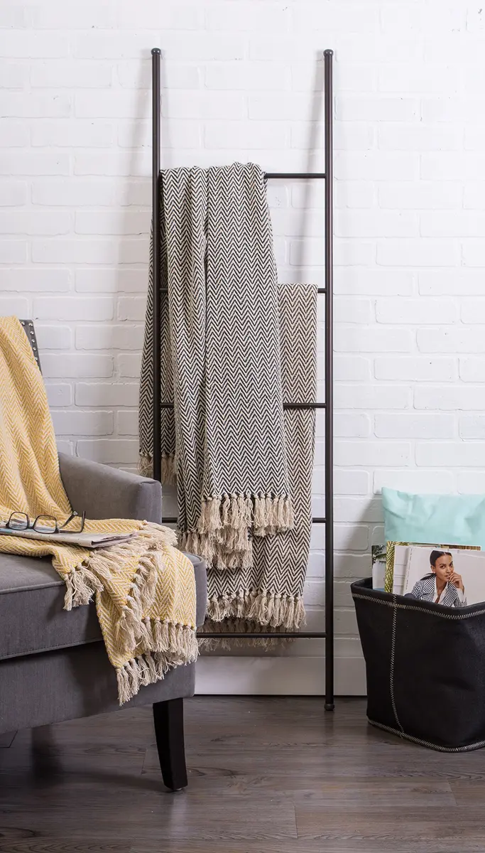 DII Chevron Throw Collection Handloomed Cotton 127x152 cm (50x60 in) | Cozy Accent for Indian Homes - view 5