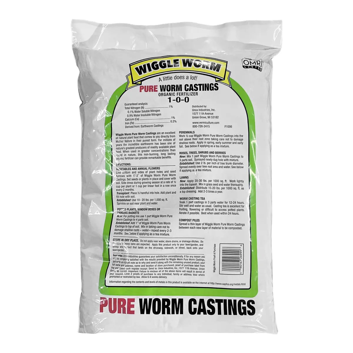 Wiggle Worm Organic Fertilizer 30lb | OMRI Listed, Soil Enrichment & Plant Growth Support - view 2