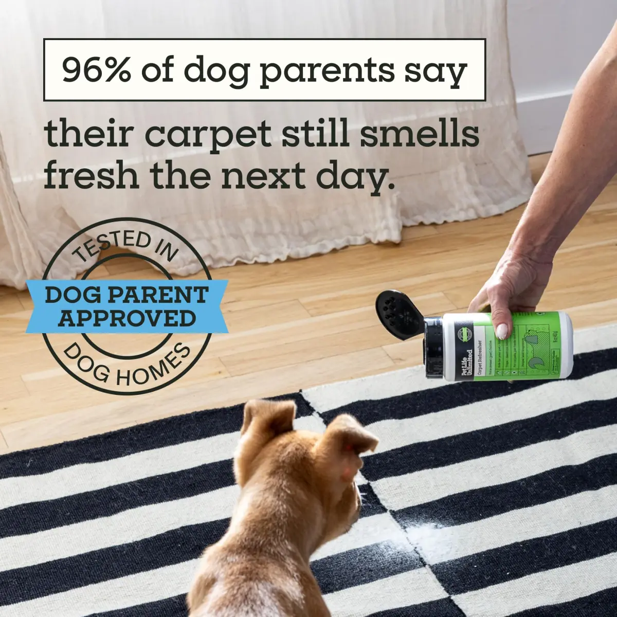 Pet Life Unlimited Carpet Deodorizer Powder 453g (16 oz) | Plant-Based Juniper Leaf Scent - view 4