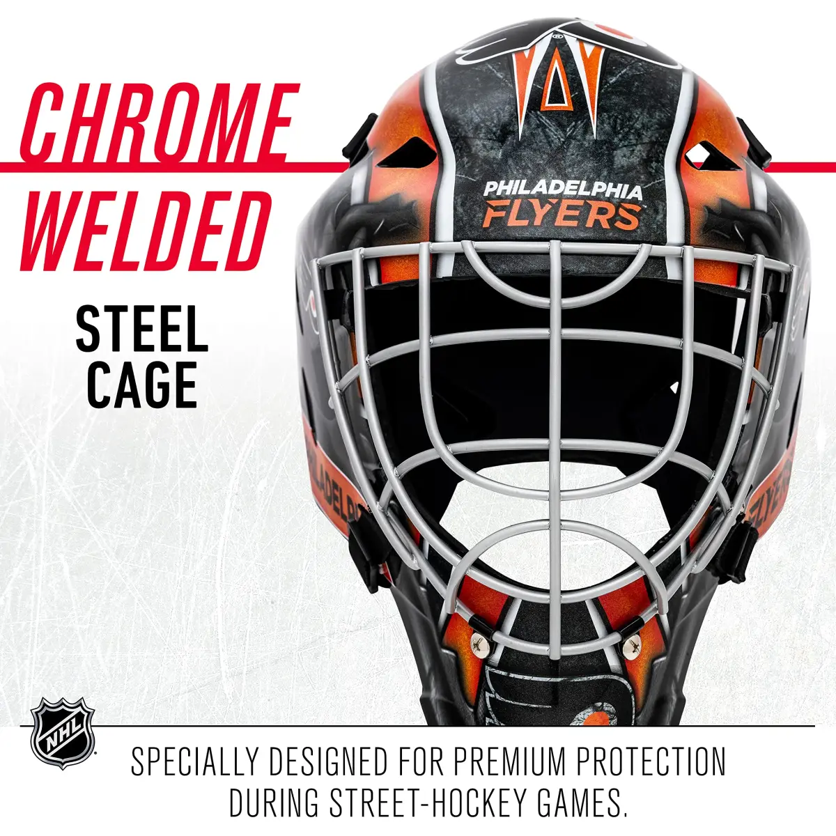 Franklin Sports GFM 1500 NHL Philadelphia Flyers Goalie Face Mask | Youth Street Hockey Protection - view 6