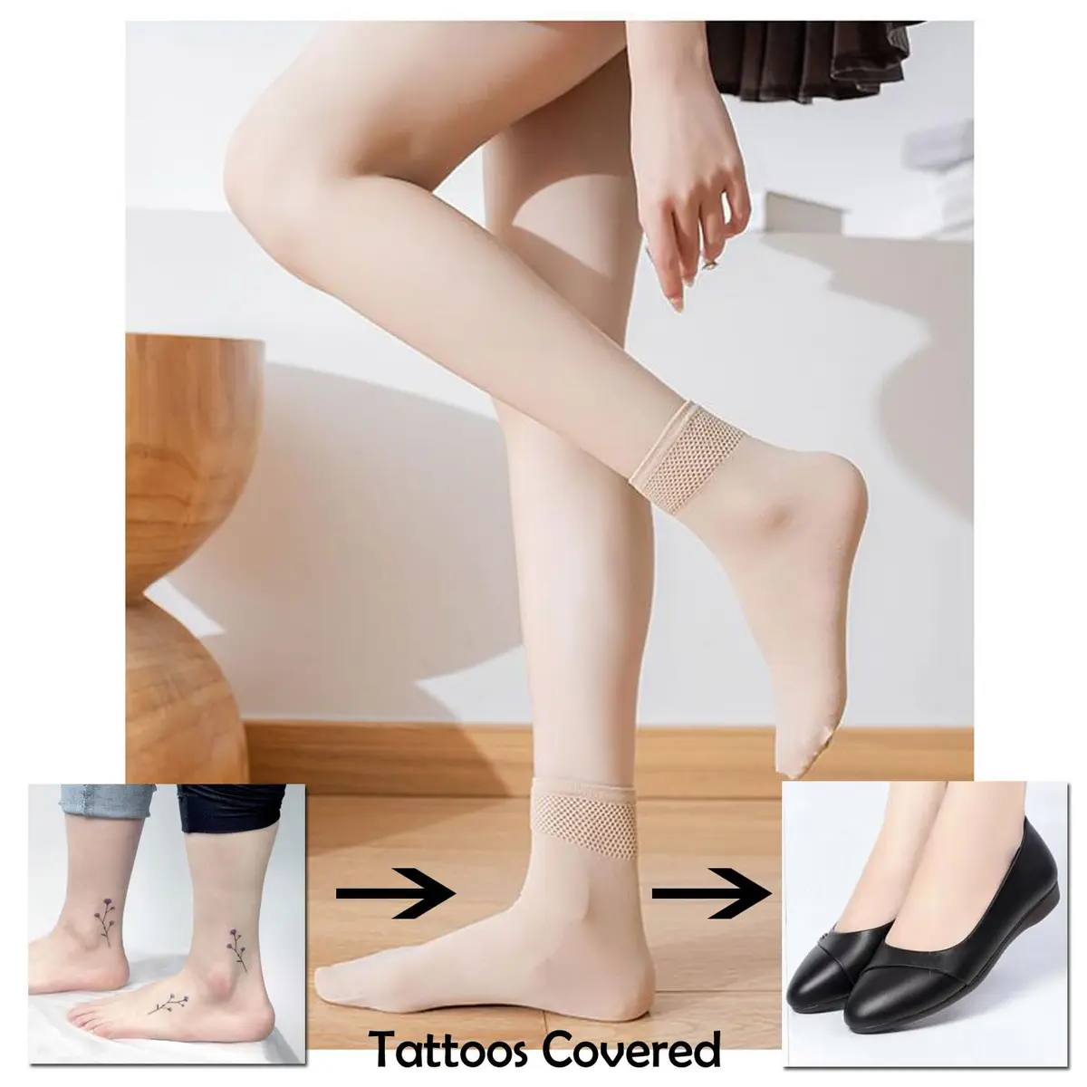 Fitu Women's 10 Pairs Modal Opaque Ankle High Tights Hosiery Socks | Durable, Comfortable & Perfect for All-Day Wear - view 4