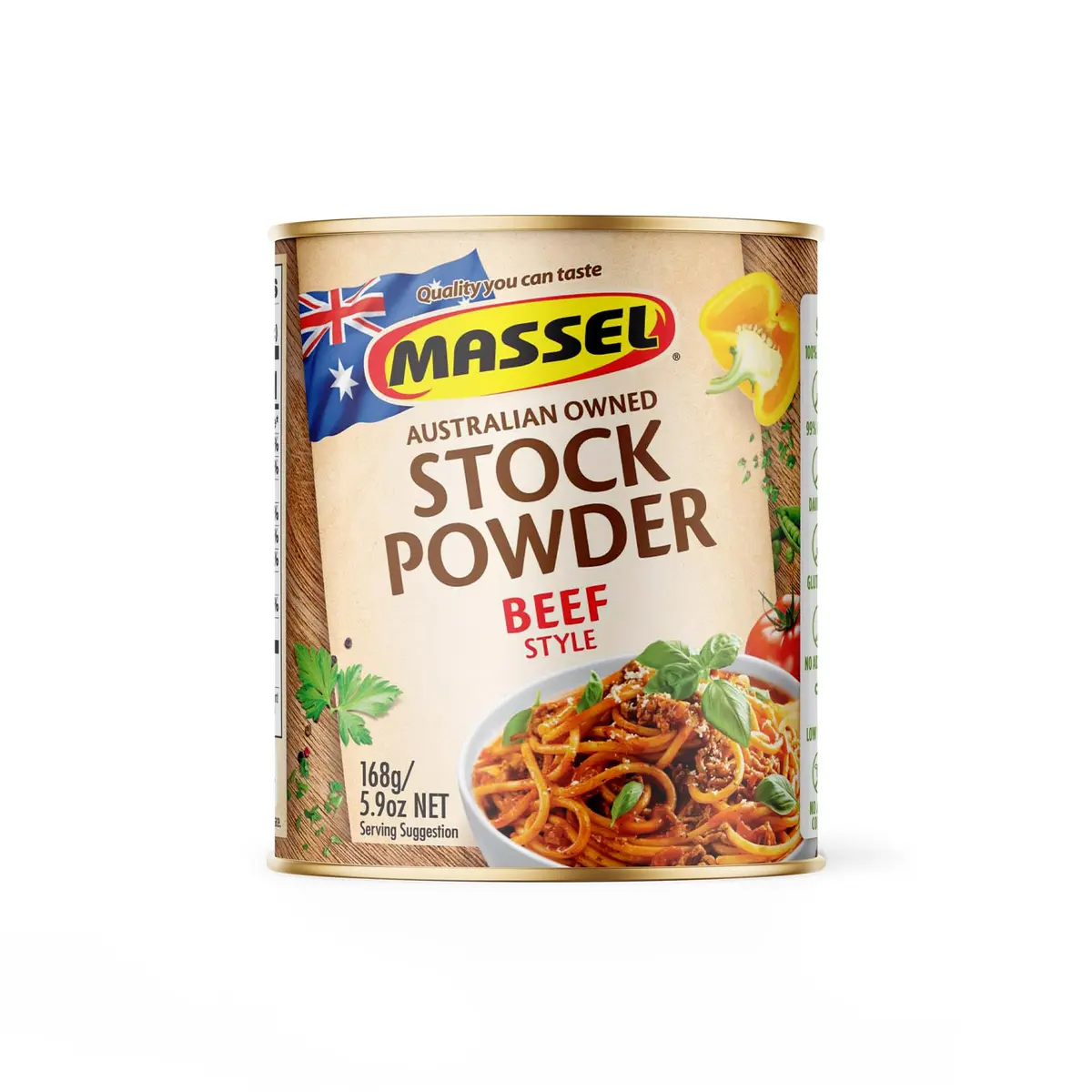Massel Beef Style Bouillon Powder 168g (5.9 oz) | Gluten & Dairy Free, Low FODMAP Certified - main product image