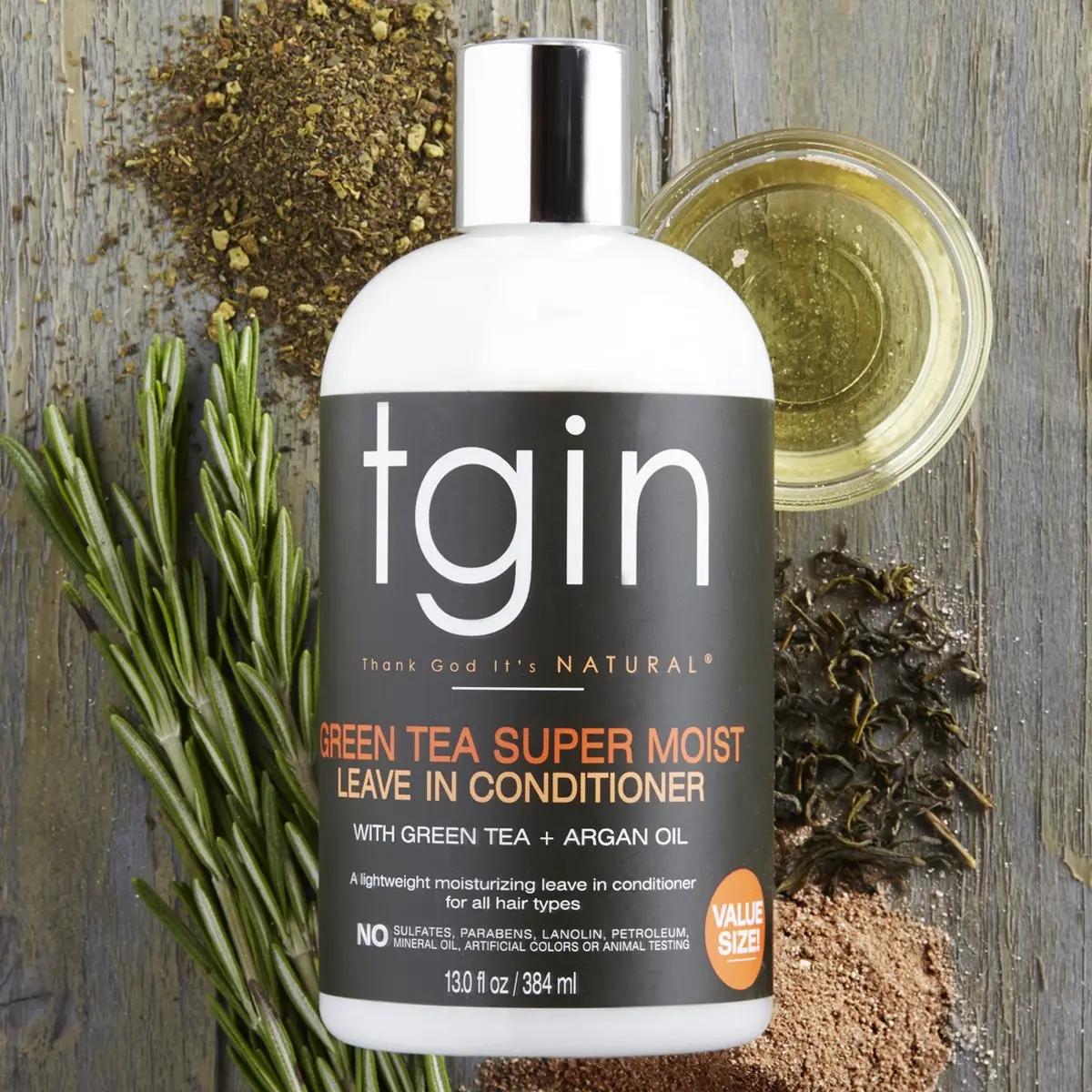 Thank God It's Natural Green Tea Super Moist Leave In Conditioner – Hydrates & Controls Frizz, 13 Oz - view 2