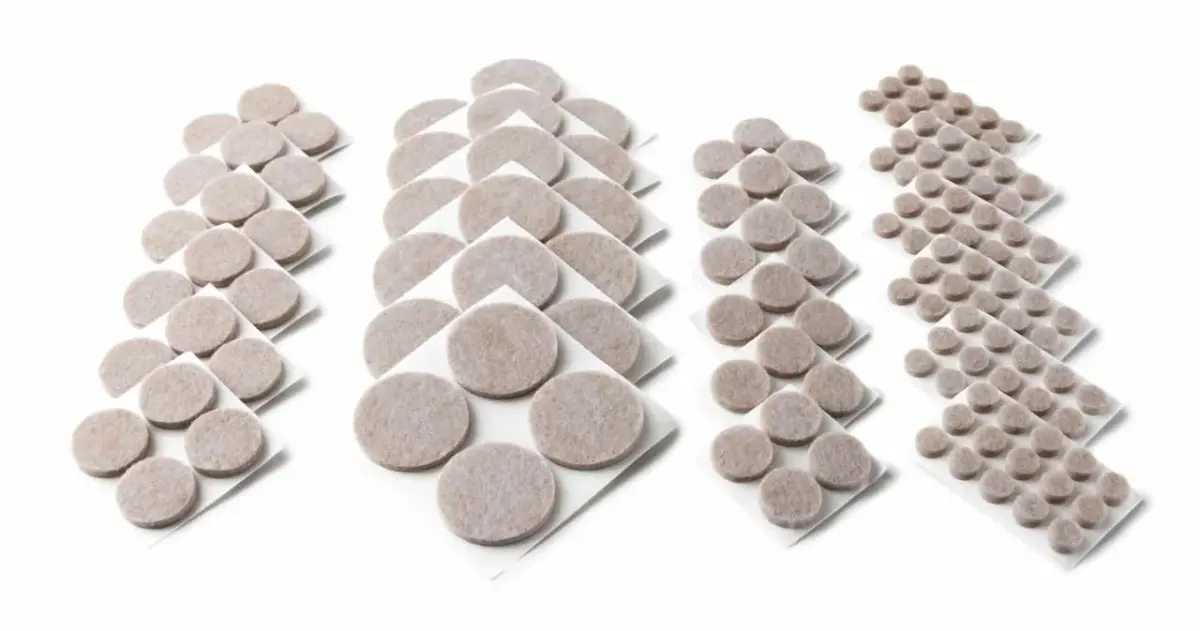 Scotch Felt Pads 162 PCS Beige, Assorted Sizes Value Pack | Protects Hardwood Floors - view 2