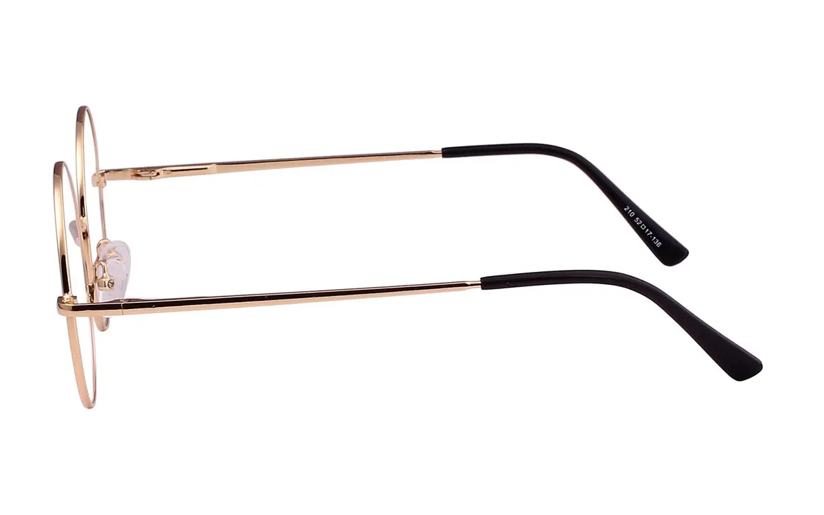 Agstum Retro Round Metal Non-Prescription Eyeglasses Frame with Clear Lens | Small Fit, Durable Metal Frame, Fashion Accessory - view 4
