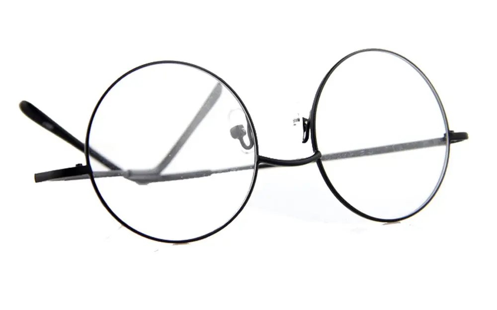 Agstum Retro Round Metal Non-Prescription Eyeglasses Frame with Clear Lens | Small to Large Sizes for Fashion & Costume - view 2