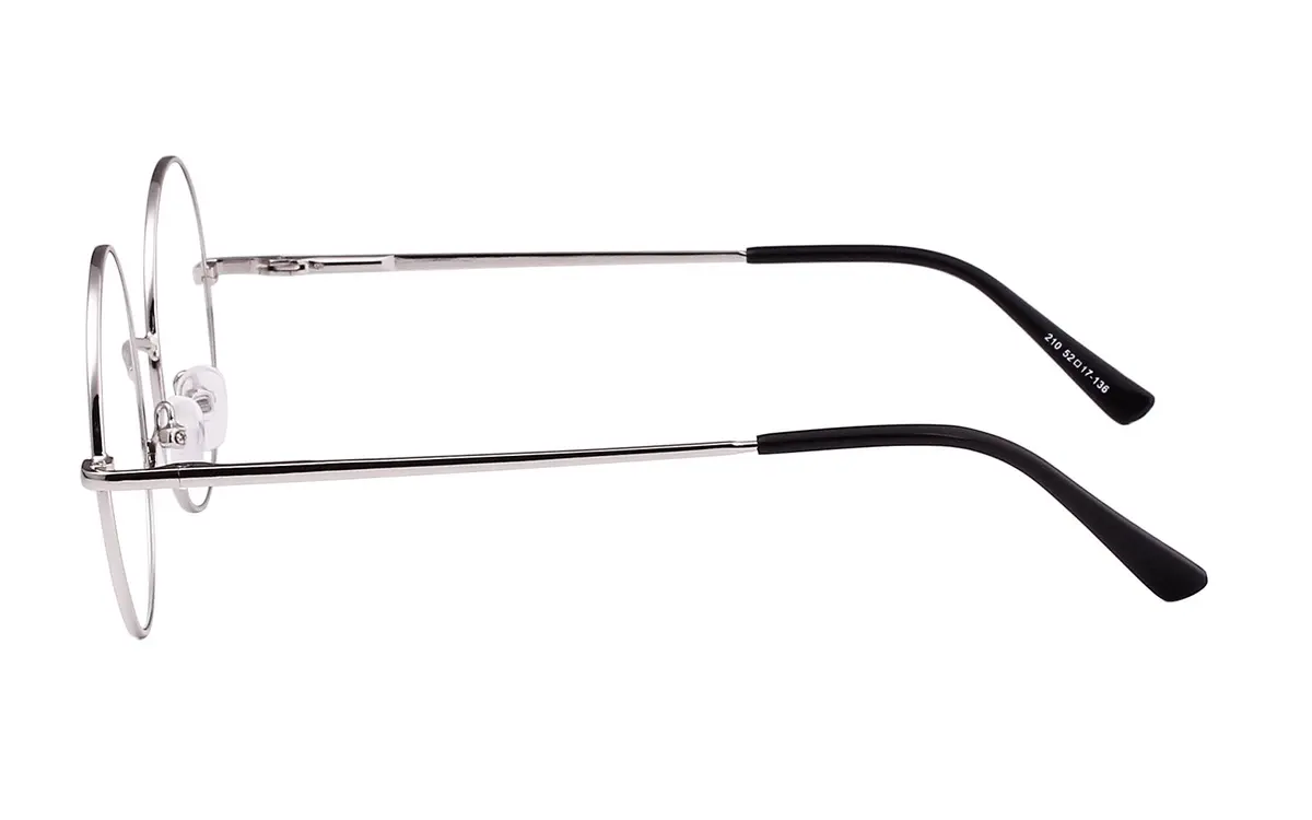 Agstum Retro Round Metal Non-Prescription Eyeglasses Frame with Clear Lens | Small Fit, Durable Metal, Fashion Accessory - view 5