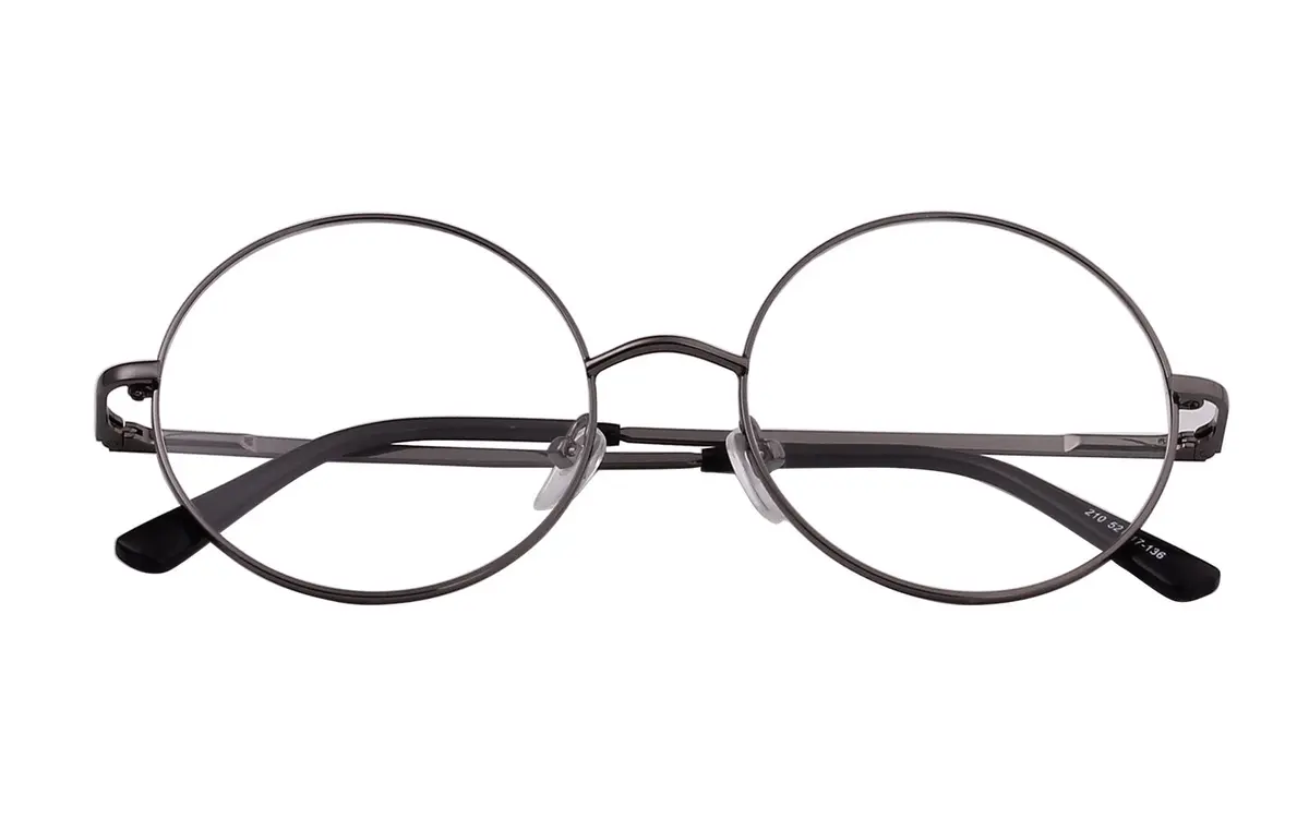 Agstum Retro Round Metal Non-Prescription Eyeglasses Frame with Clear Lens | Vintage Style for Fashion & Costume (70-120 chars) - main product image