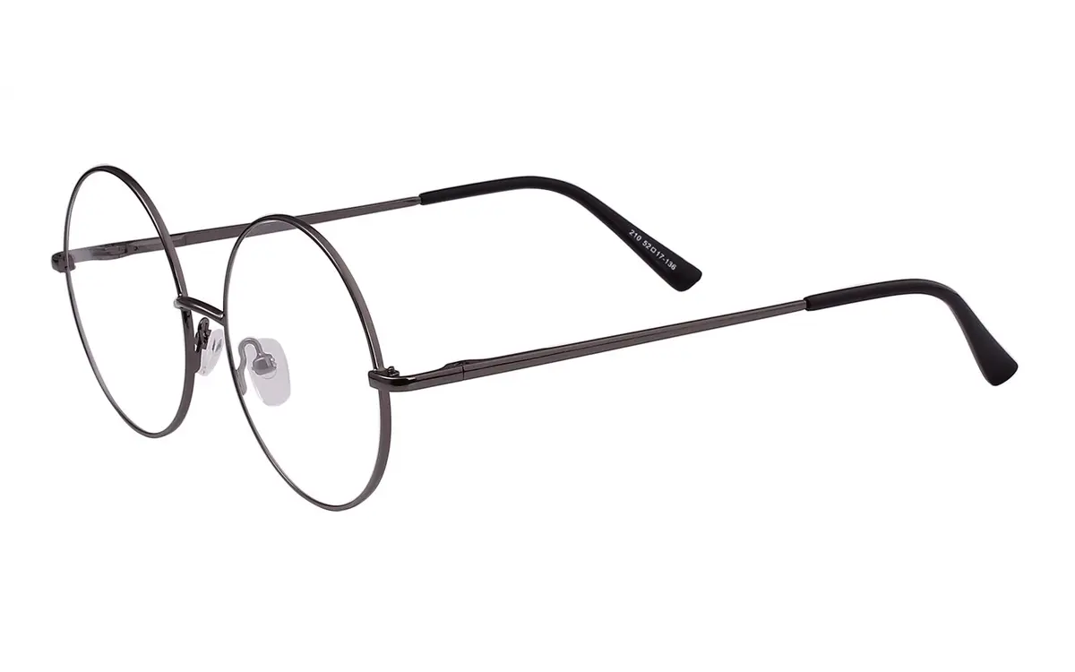 Agstum Retro Round Metal Non-Prescription Eyeglasses Frame with Clear Lens | Vintage Style for Fashion & Costume (70-120 chars) - view 5