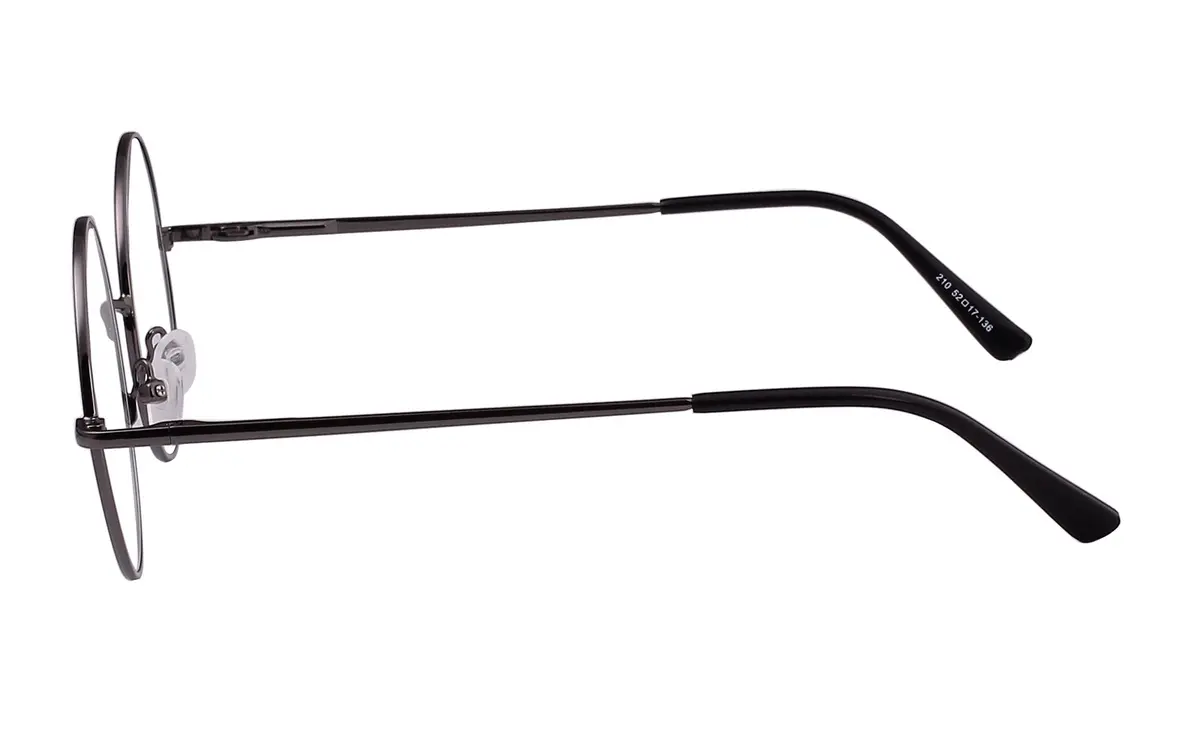Agstum Retro Round Metal Non-Prescription Eyeglasses Frame with Clear Lens | Vintage Style for Fashion & Costume (70-120 chars) - view 4