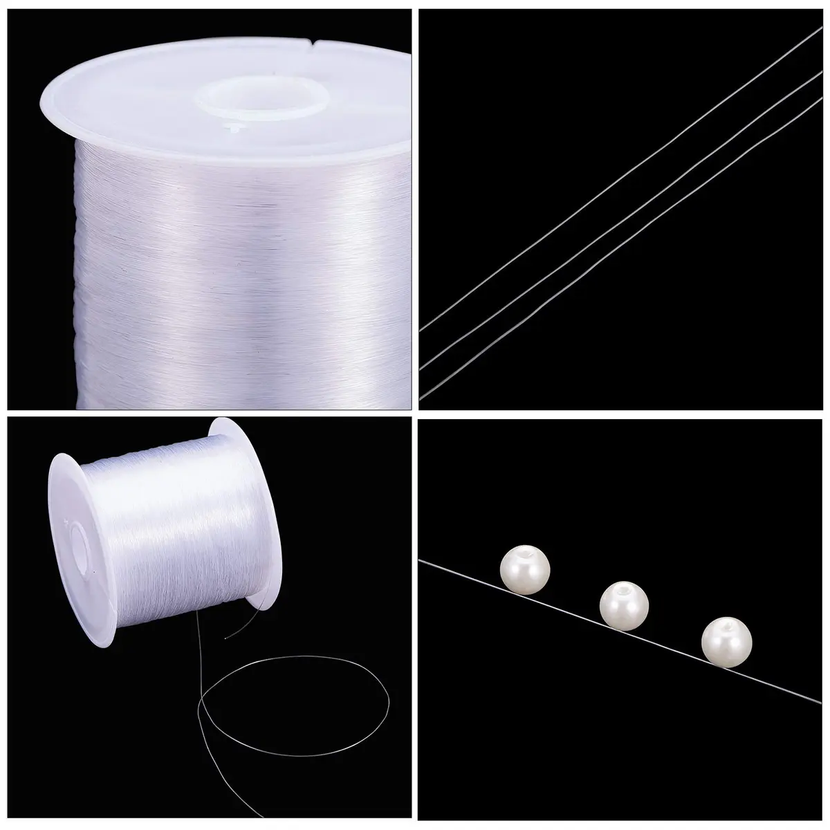 PH PandaHall Clear Fishing Line Invisible Nylon Thread 0.2mm (130m / 140 Yards) | Strong & Invisible for Jewelry Making - view 6