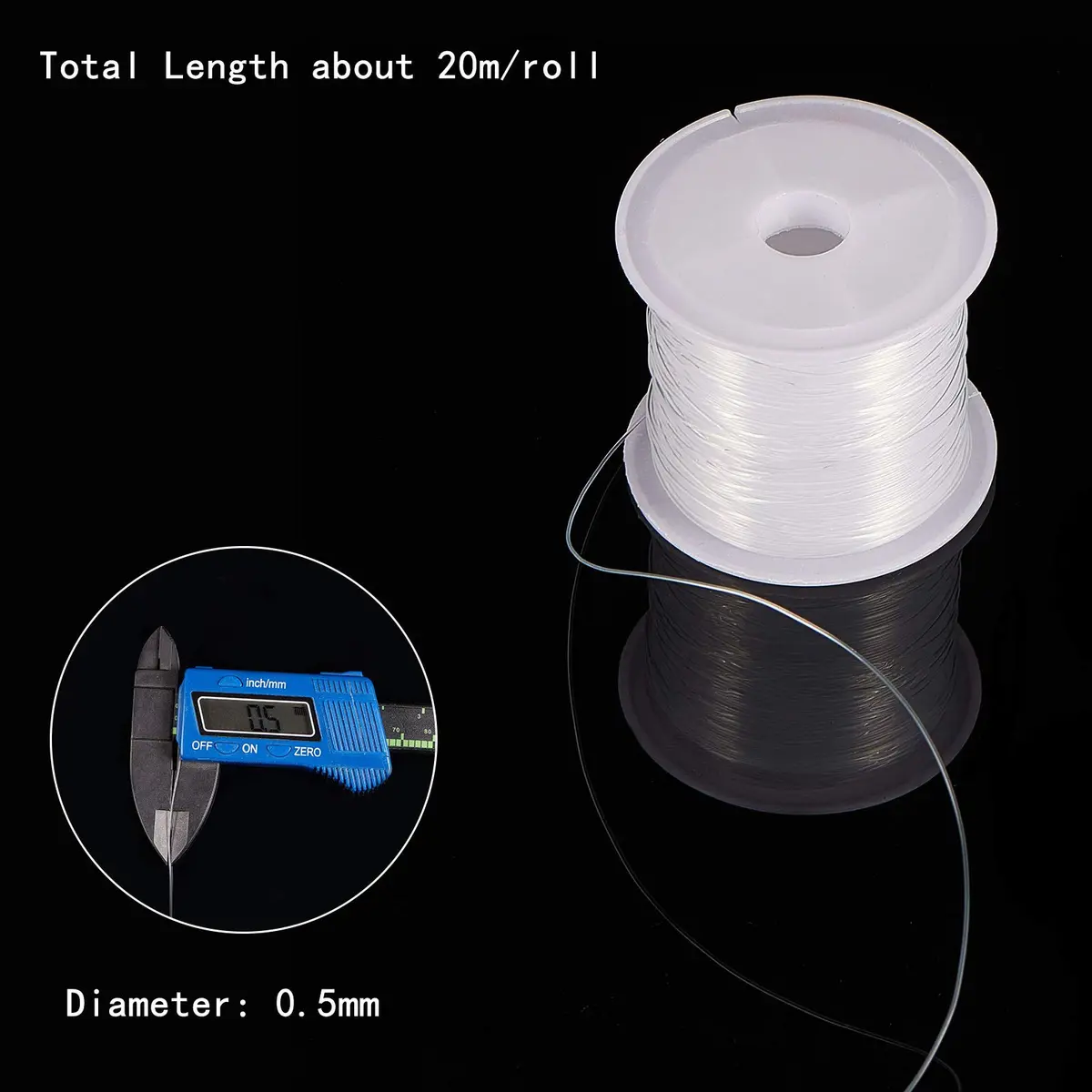 PH PandaHall 0.5mm Clear Nylon Beading Thread | Invisible Jewelry String for Beading & Crafts - view 2