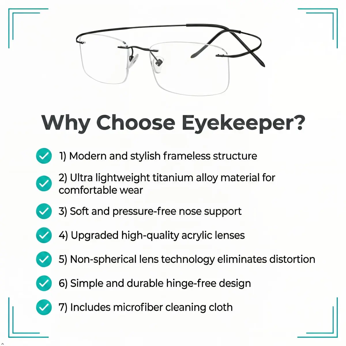 Eyekepper 0.0x Reading Eyeglasses for Men, Oversized Glasses Women, Black | Ultra-Clear Magnified Lenses for Daily Use - view 4