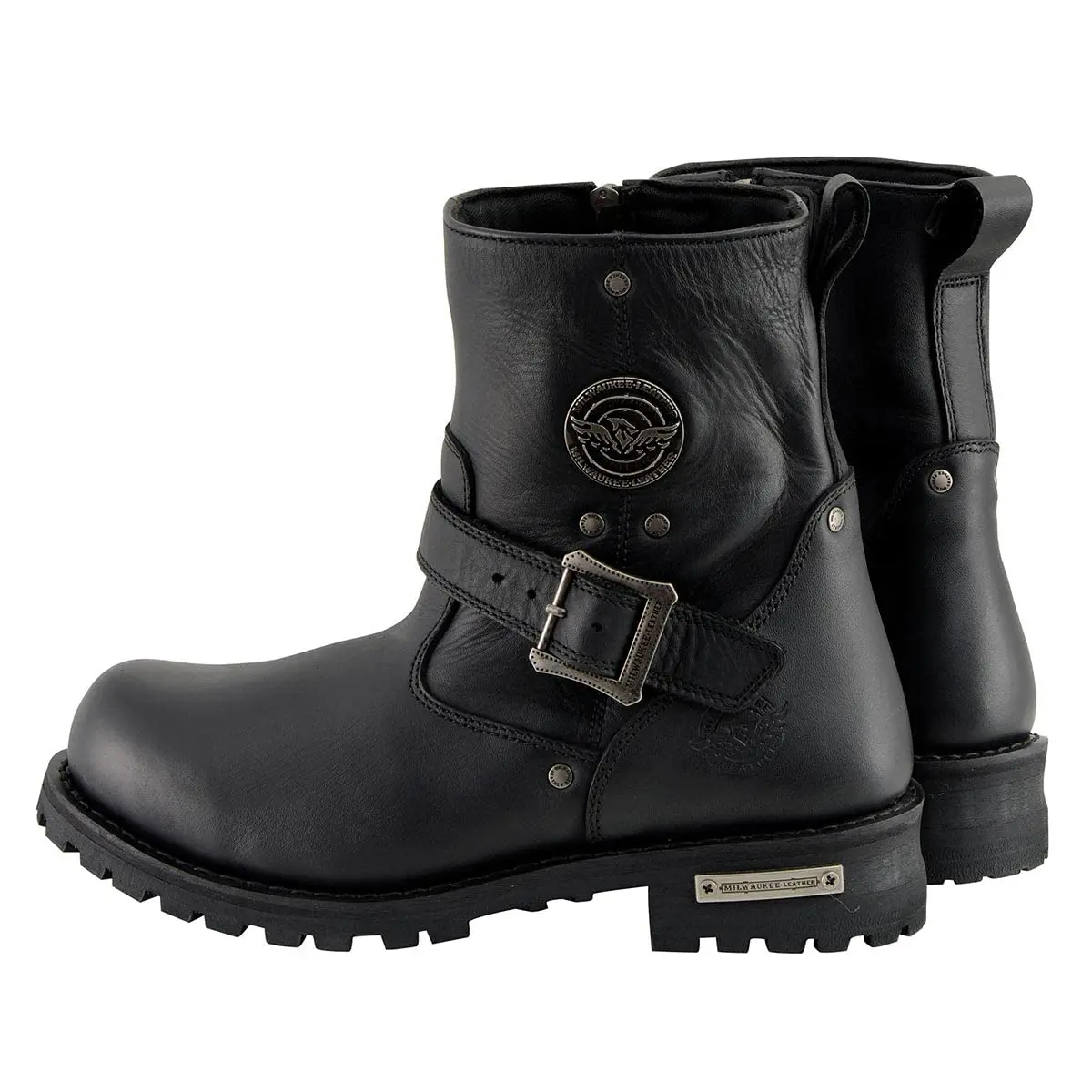 Milwaukee Leather Men's Black Leather 6-inch Classic Engineer Motorcycle Boots | Waterproof & Durable for Riders & Daily Wear - view 6