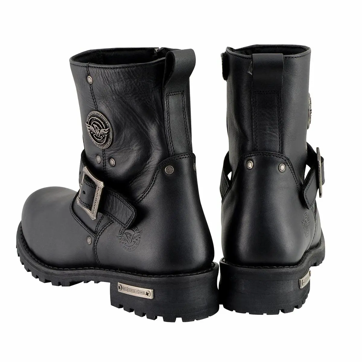 Milwaukee Leather Men's Black Leather 6-inch Classic Engineer Motorcycle Boots | Waterproof & Durable for Riders & Daily Wear - view 7