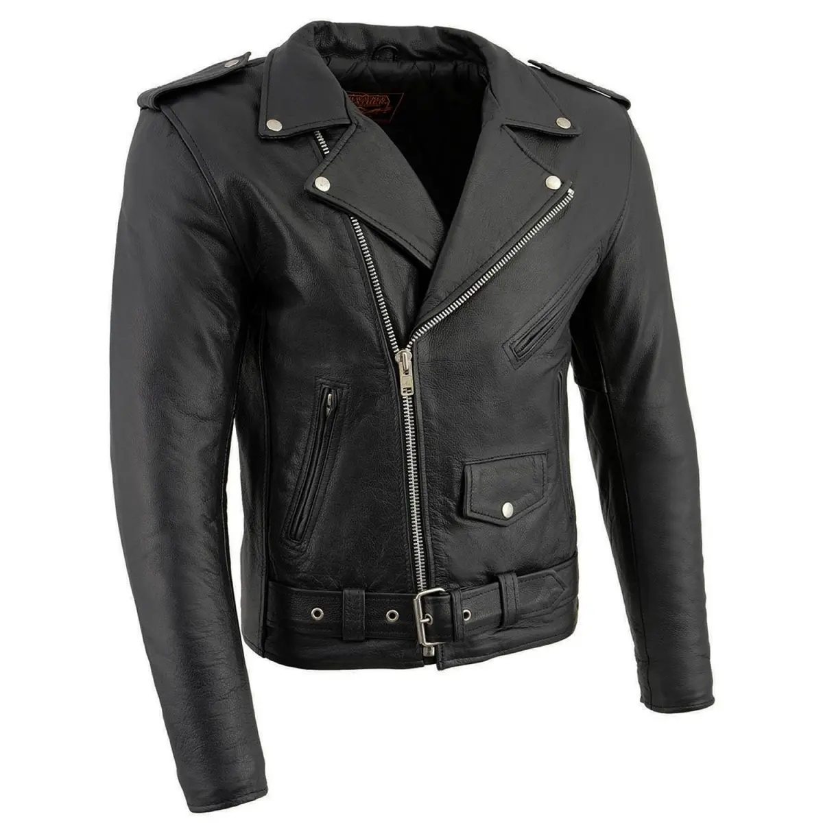 Milwaukee Leather Men's The Legend Classic Brando Black Premium Leather Motorcycle Jacket - 4X-Large | Durable Cowhide, All-Season Comfort - main product image