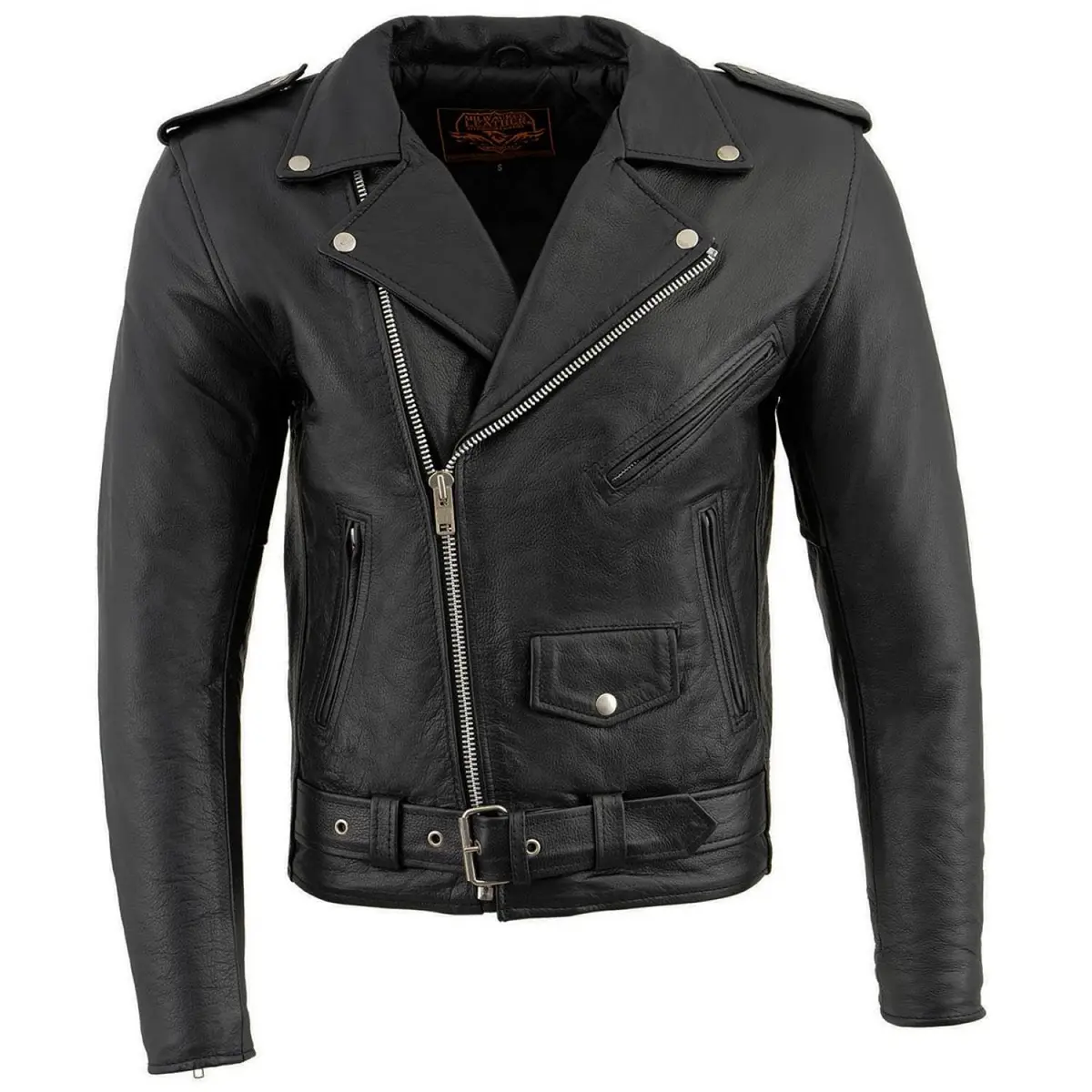 Milwaukee Leather Men's The Legend Classic Brando Black Premium Leather Motorcycle Jacket - 4X-Large | Durable Cowhide, All-Season Comfort - view 9