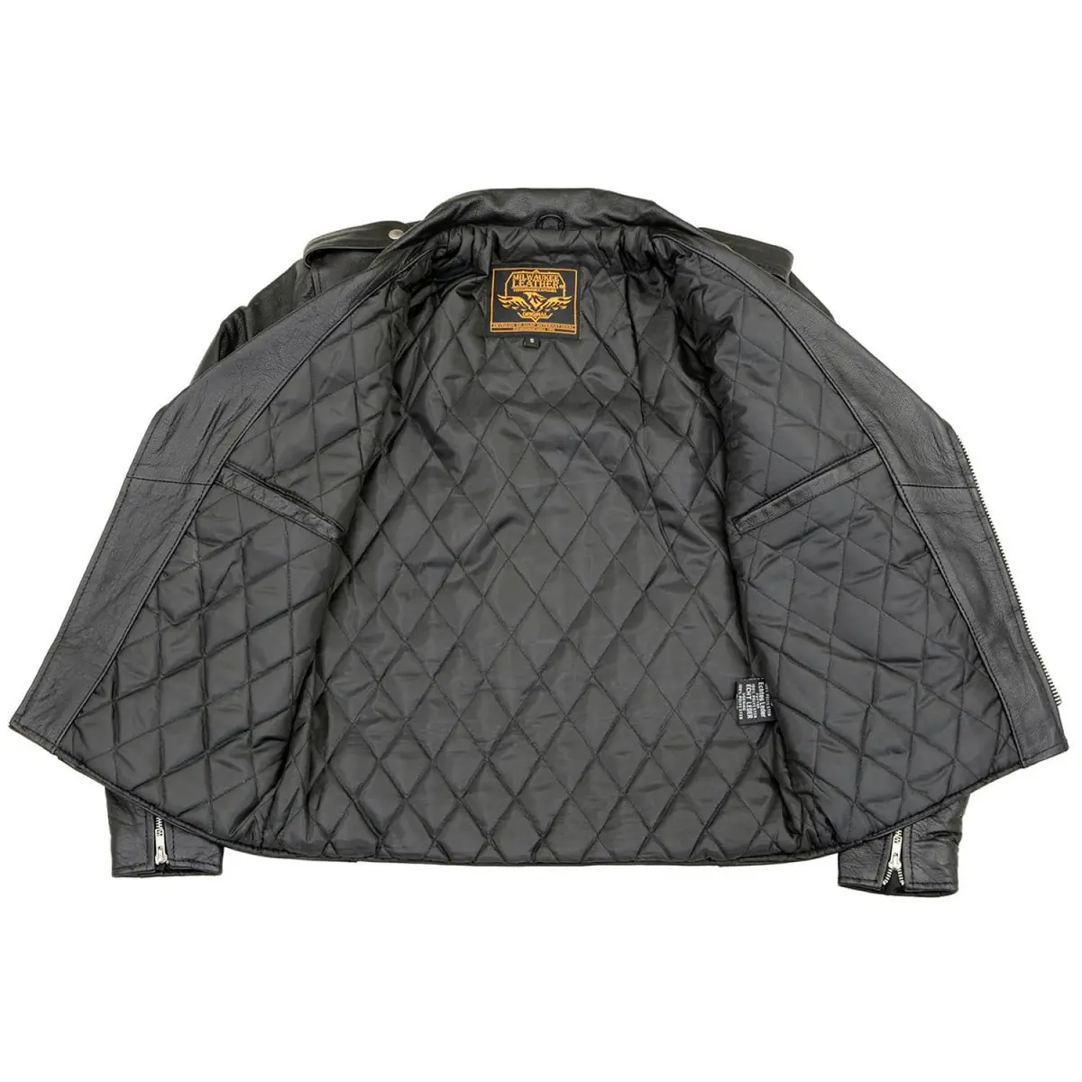 Milwaukee Leather Men's The Legend Classic Brando Black Premium Leather Motorcycle Jacket - 4X-Large | Durable Cowhide, All-Season Comfort - view 4